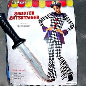 Sinister Clown Adult woman Halloween Costume 4-6